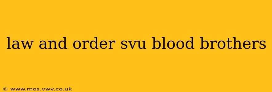 law and order svu blood brothers