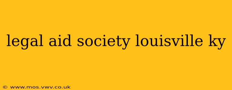 legal aid society louisville ky