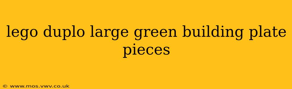 lego duplo large green building plate pieces