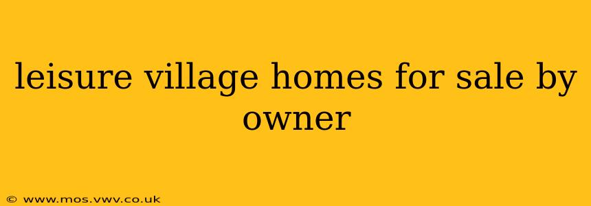 leisure village homes for sale by owner
