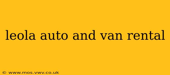 leola auto and van rental