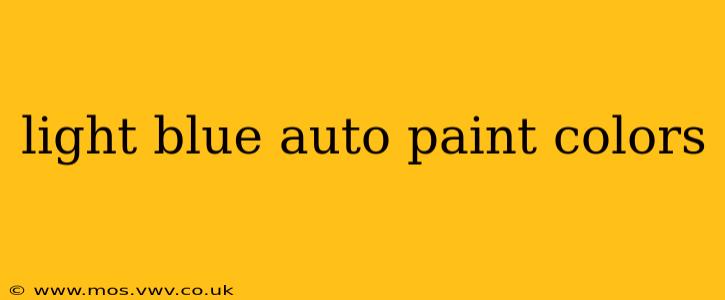 light blue auto paint colors
