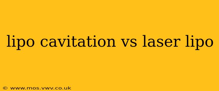 lipo cavitation vs laser lipo