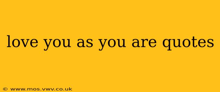 love you as you are quotes
