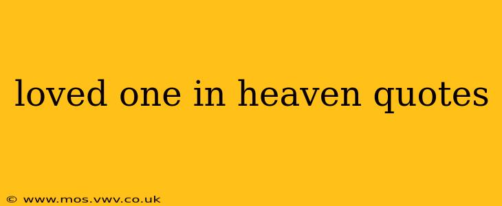 loved one in heaven quotes
