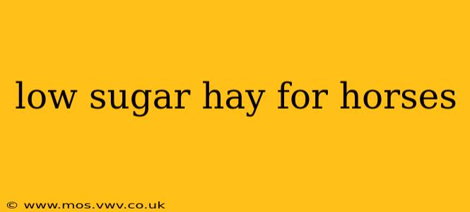 low sugar hay for horses