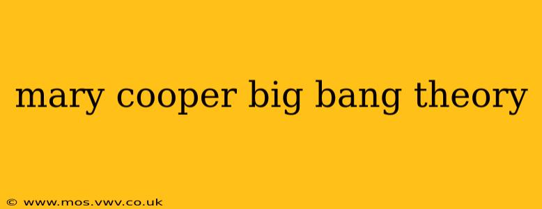 mary cooper big bang theory