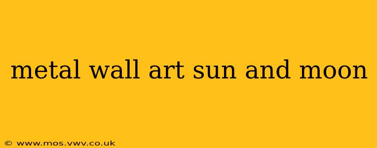 metal wall art sun and moon