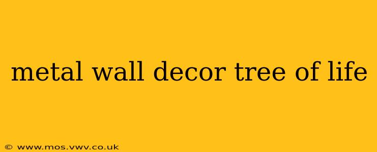 metal wall decor tree of life