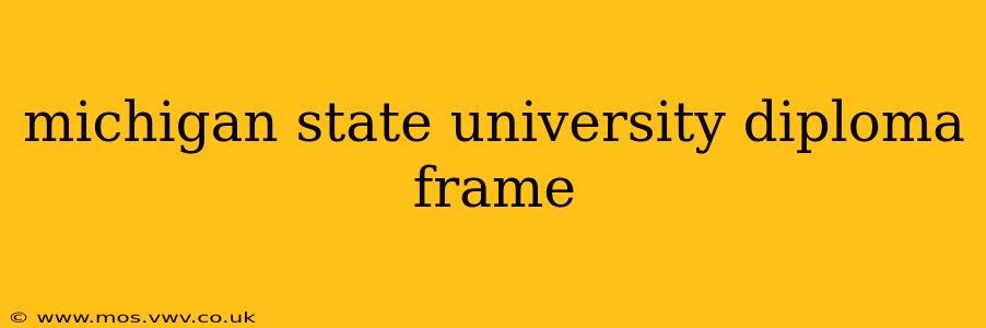 michigan state university diploma frame