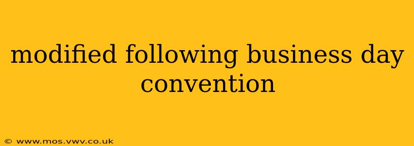 modified following business day convention