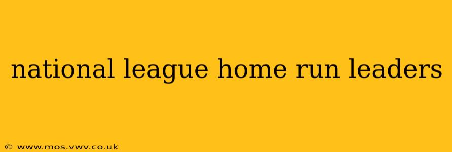 national league home run leaders
