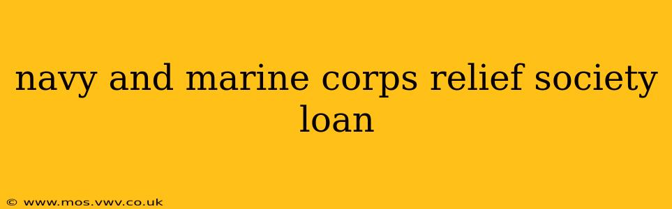 navy and marine corps relief society loan