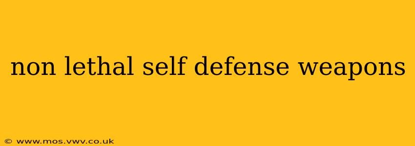 non lethal self defense weapons
