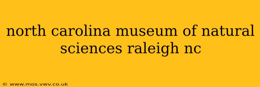 north carolina museum of natural sciences raleigh nc