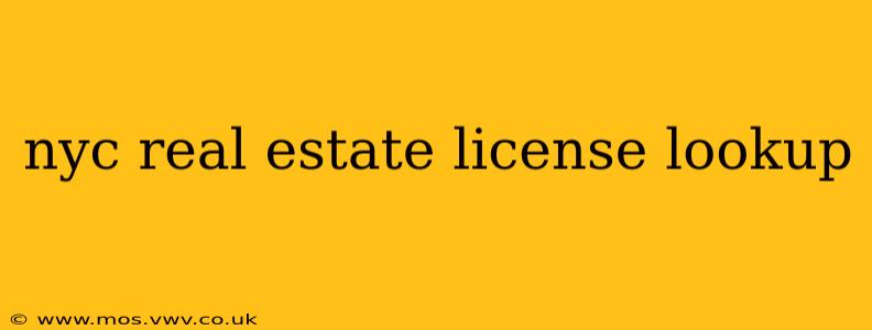 nyc real estate license lookup