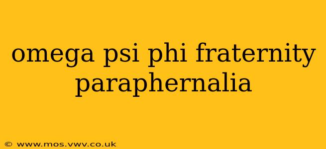 omega psi phi fraternity paraphernalia