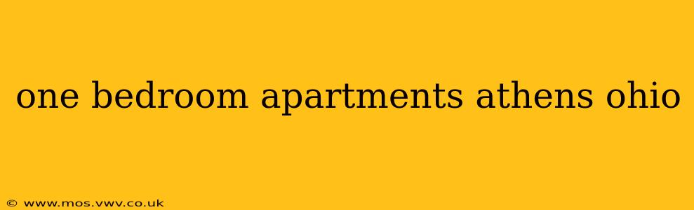 one bedroom apartments athens ohio