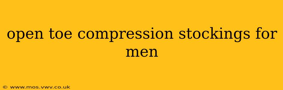 open toe compression stockings for men
