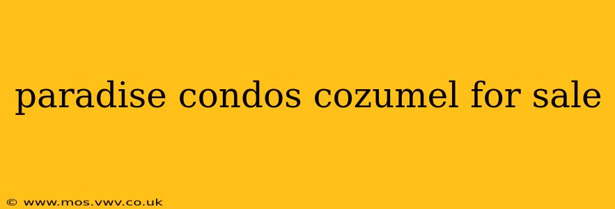 paradise condos cozumel for sale