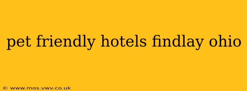 pet friendly hotels findlay ohio