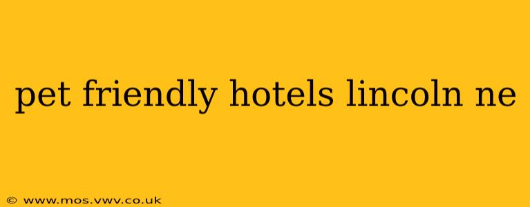 pet friendly hotels lincoln ne