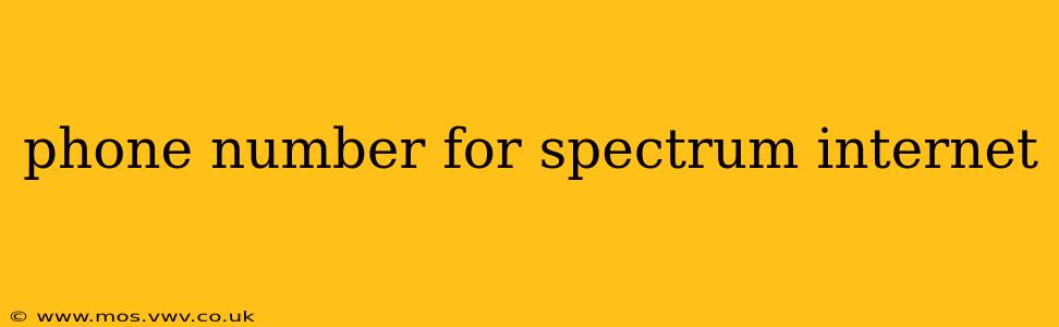 phone number for spectrum internet