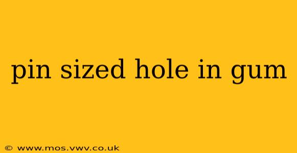 pin sized hole in gum