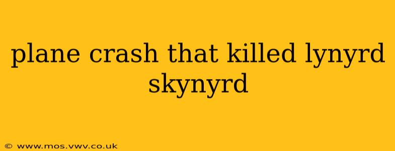 plane crash that killed lynyrd skynyrd