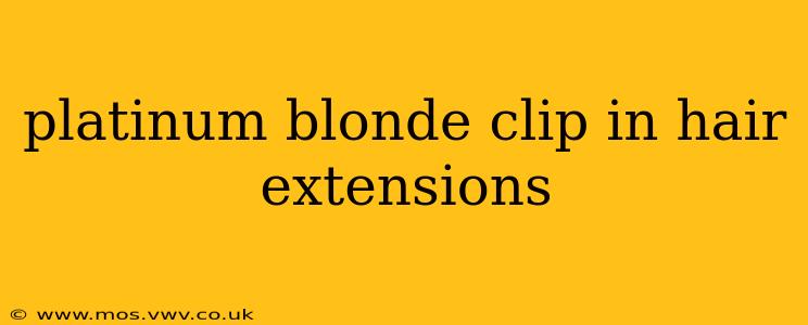 platinum blonde clip in hair extensions
