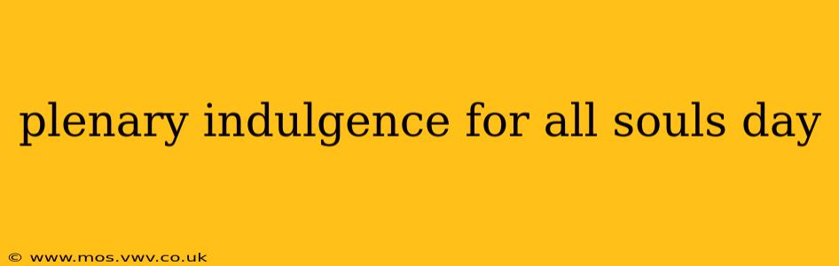 plenary indulgence for all souls day