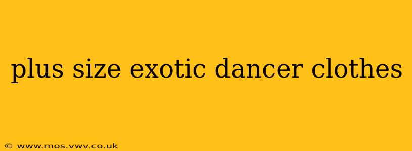 plus size exotic dancer clothes