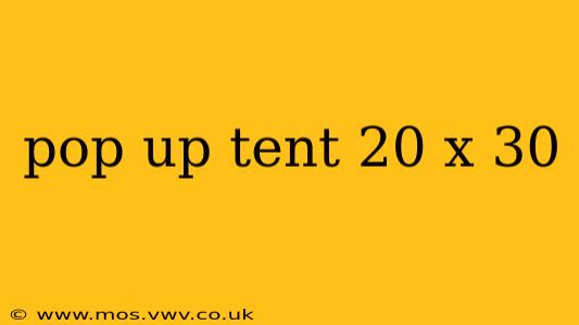 pop up tent 20 x 30