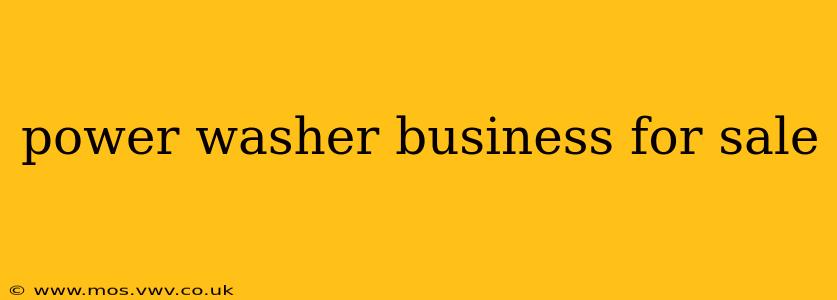 power washer business for sale
