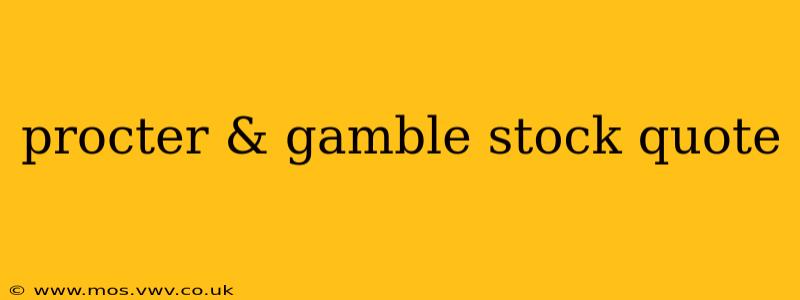 procter & gamble stock quote