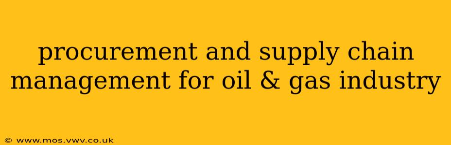 procurement and supply chain management for oil & gas industry