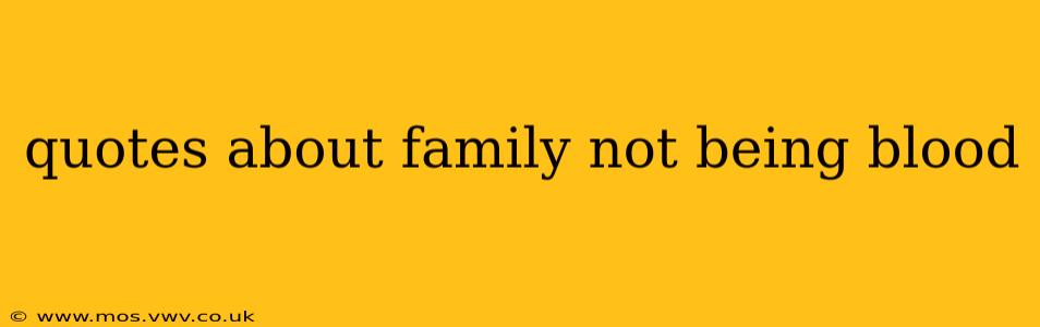 quotes about family not being blood