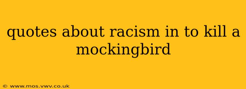 quotes about racism in to kill a mockingbird
