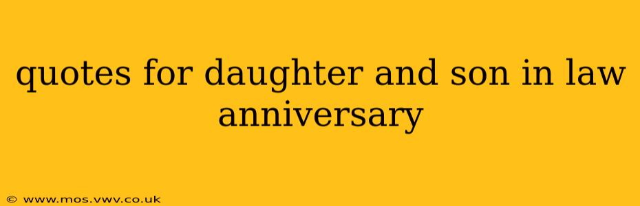 quotes for daughter and son in law anniversary