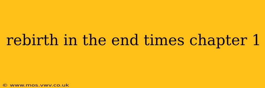 rebirth in the end times chapter 1