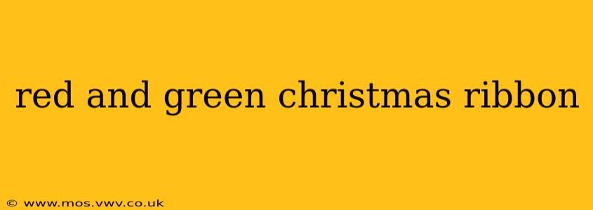 red and green christmas ribbon