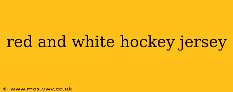 red and white hockey jersey