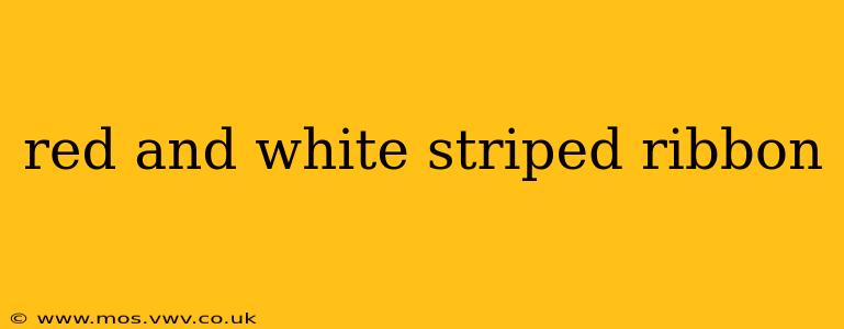 red and white striped ribbon