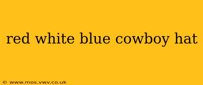 red white blue cowboy hat