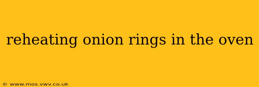 reheating onion rings in the oven
