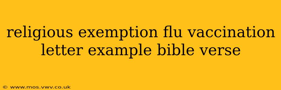 religious exemption flu vaccination letter example bible verse
