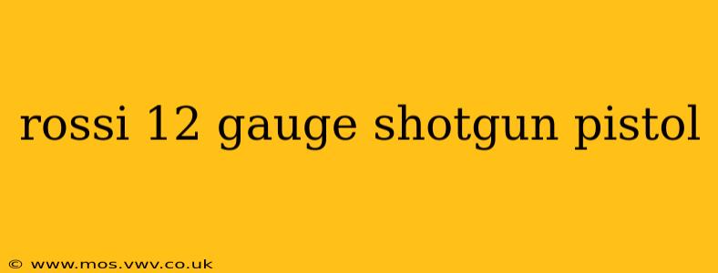 rossi 12 gauge shotgun pistol