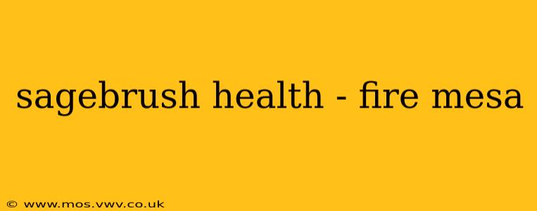 sagebrush health - fire mesa