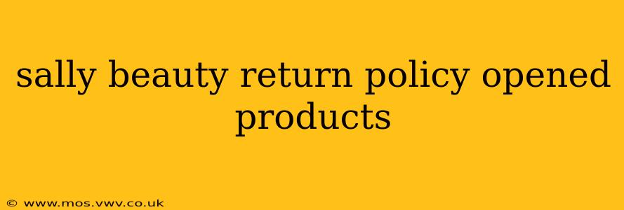 sally beauty return policy opened products