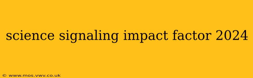science signaling impact factor 2024